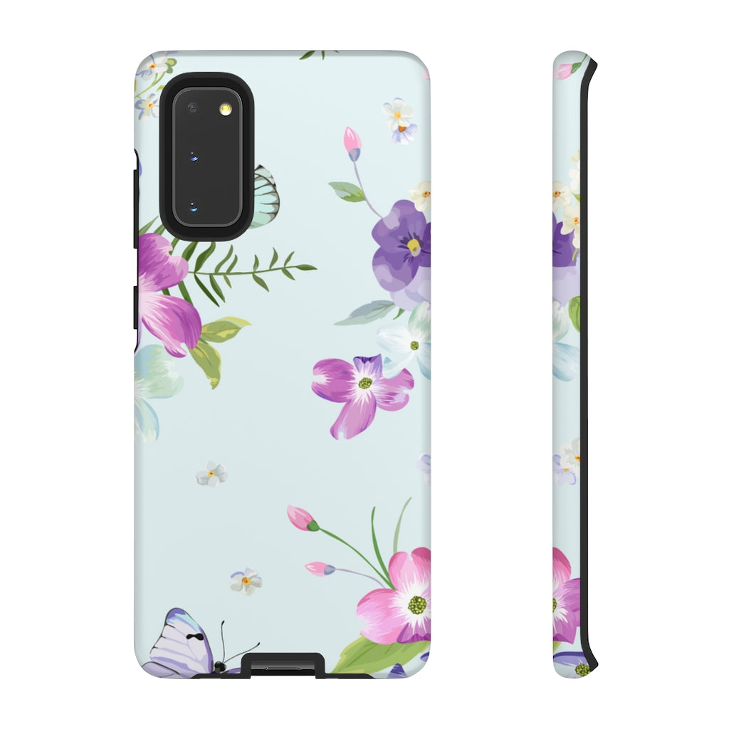 Blooming Flowers and Butterflies Samsung Case (Protective) Samsung Galaxy S20 Matte Phone Case