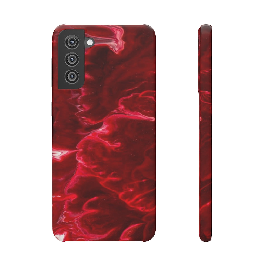 Red Velvet Ink Art Android Case (Slim) Samsung Galaxy S21 Plus Glossy Phone Case