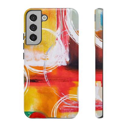 Abstract Yellow Android Case (Protective) Samsung Galaxy S22 Plus Glossy Phone Case