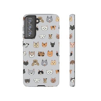 Cats n Dogs Pattern Android Case (Protective) Samsung Galaxy S21 FE Glossy Phone Case