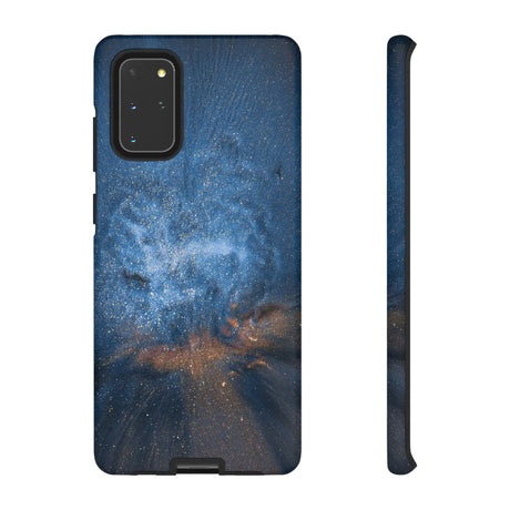 Blue Stardust Ink Art Android Case (Protective) Samsung Galaxy S20+ Matte Phone Case