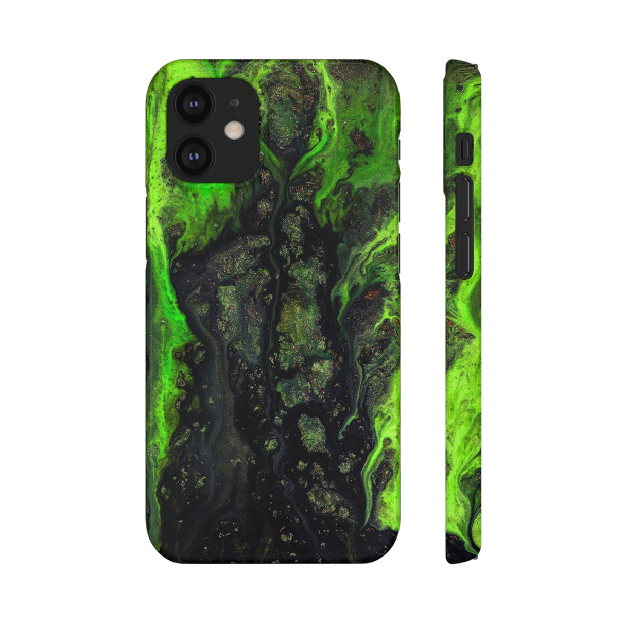 Toxic Ink Art iPhone Case (Slim) iPhone 12 Mini Glossy Phone Case