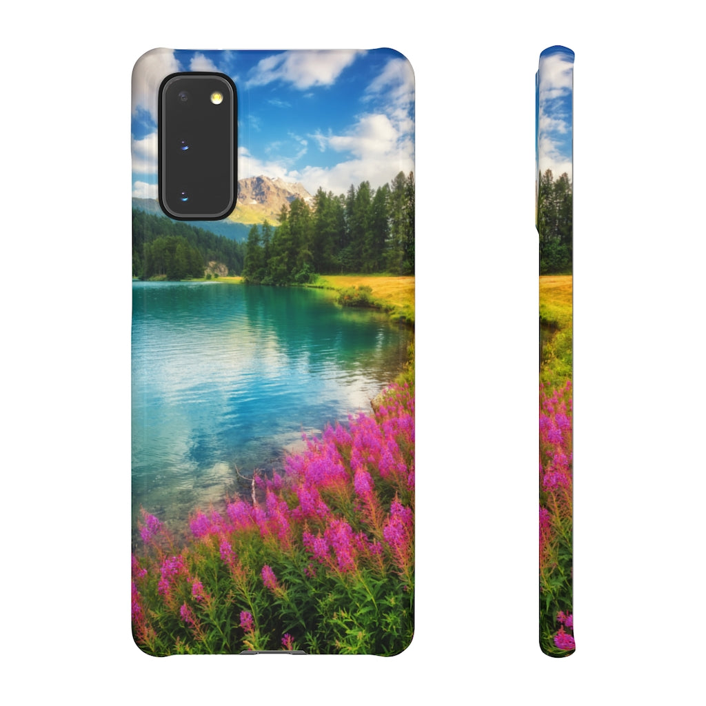 Fantastic Azure Alpine Lake Samsung/iPhone (Slim) Phone Case