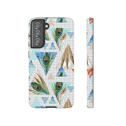 Peacock Feathers Android Case (Protective) Samsung Galaxy S21 FE Matte Phone Case