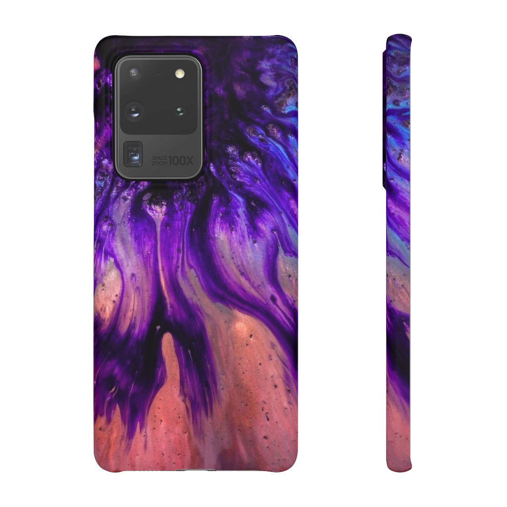 Purple Flow Ink Art Android Case (Slim) Samsung Galaxy S20 Ultra Matte Phone Case