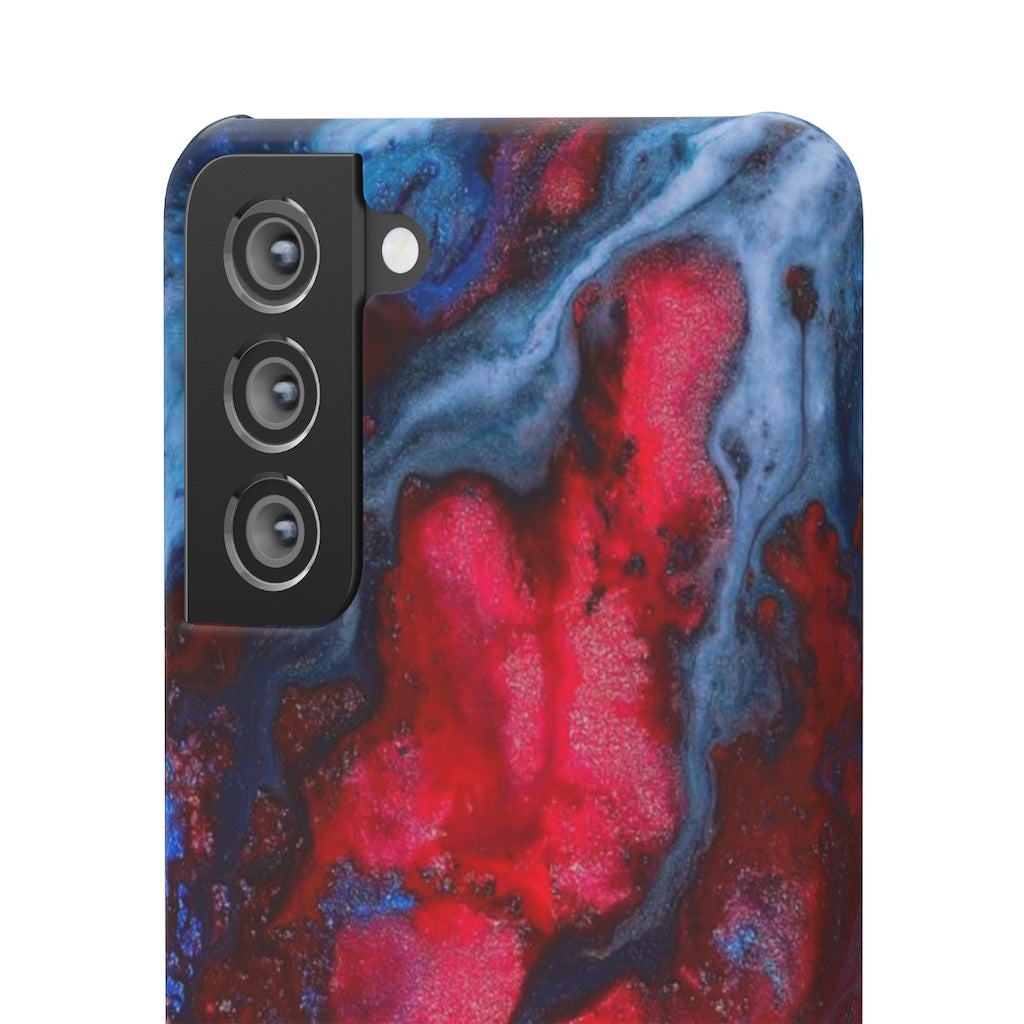 Neon Red Ink Art Android Case (Slim) Phone Case