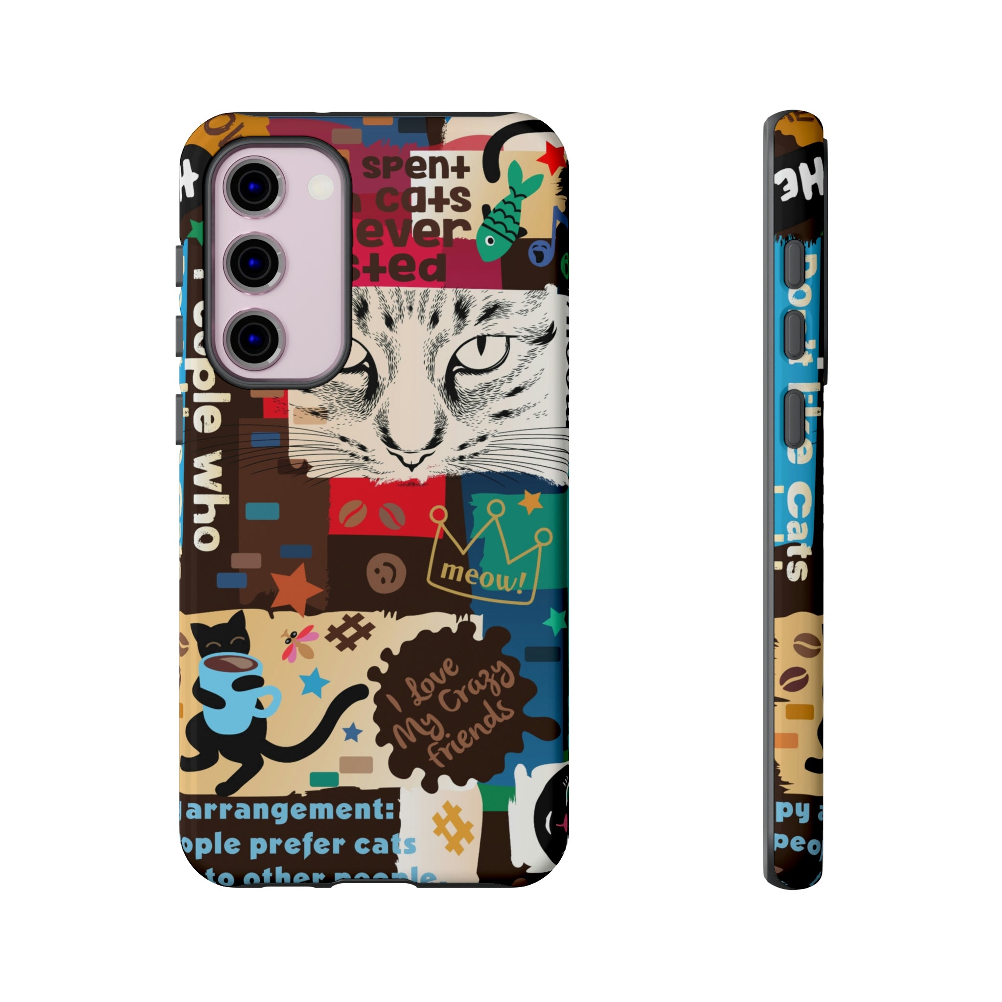 Cat Collage Android Case (Protective) Samsung Galaxy S23 Plus Glossy Phone Case