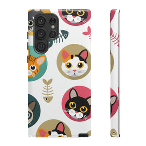 Cats Fishbone Android Case (Protective) Samsung Galaxy S22 Ultra Glossy Phone Case