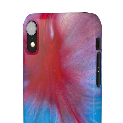 Red Warp Ink Art iPhone Case (Slim) Phone Case