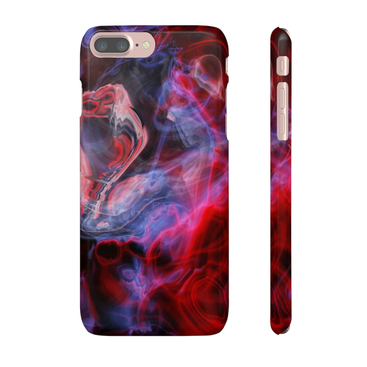 Red Marble iPhone Case (Slim) iPhone 7 Plus Glossy Phone Case