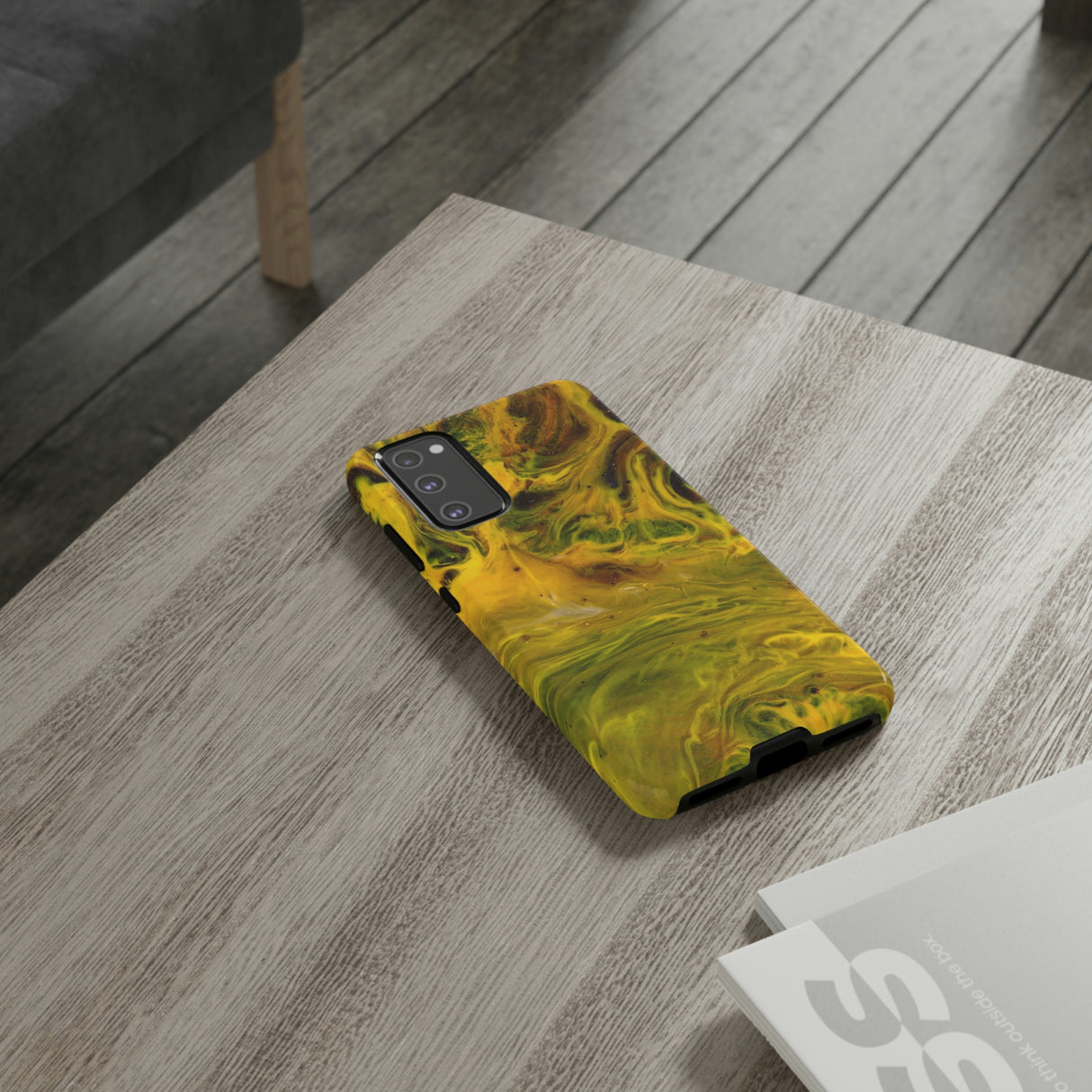 Liquid Yellow Ink Art Android Case (Protective) Phone Case