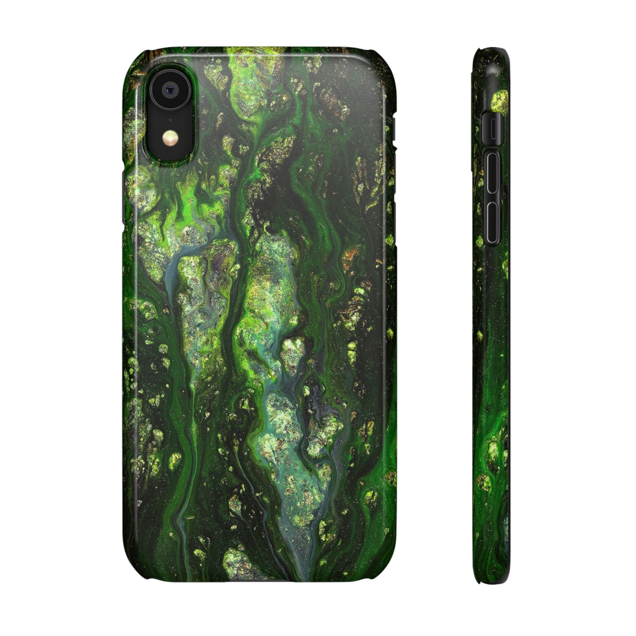 Smaragd Jewel Ink Art iPhone Case (Slim) iPhone XR Glossy Phone Case