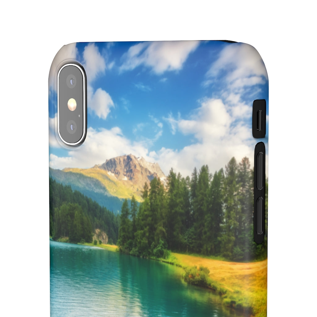 Fantastic Azure Alpine Lake Samsung/iPhone (Slim) iPhone XS MAX Matte Phone Case