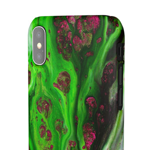 Toxic Green Ink Art iPhone Case (Slim) Phone Case