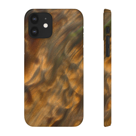 Gold Sand Ink Art iPhone Case (Slim) iPhone 12 Matte Phone Case