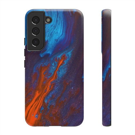 Orange Flame Ink Art Android Case (Protective) Samsung Galaxy S22 Matte Phone Case