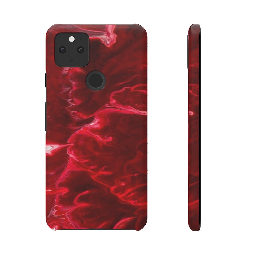 Red Velvet Ink Art Android Case (Slim) Google Pixel 5 Glossy Phone Case