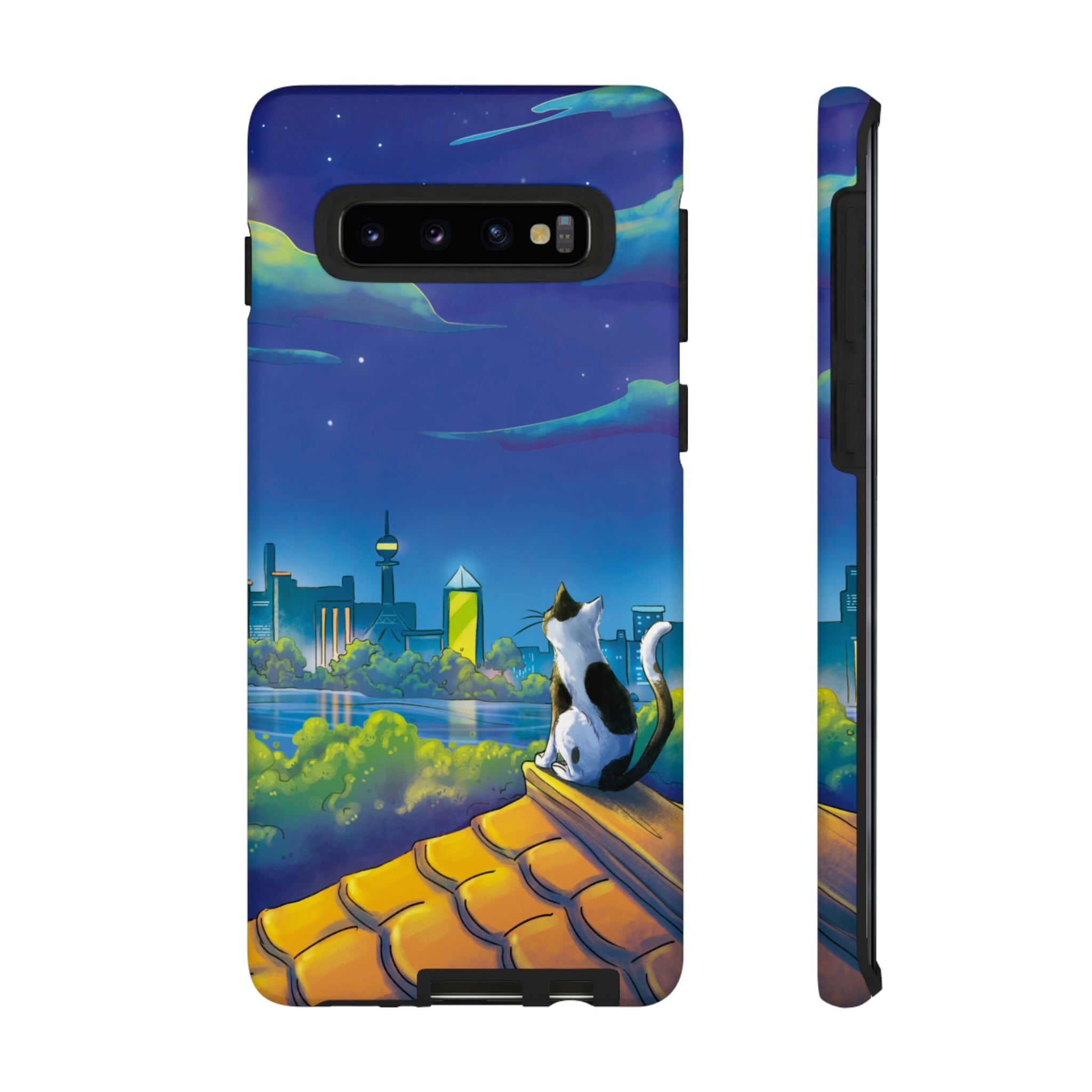 Cat Tin Roof Android Case (Protective) Samsung Galaxy S10 Matte Phone Case