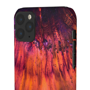 Orange Flow Ink Art iPhone Case (Slim) Phone Case