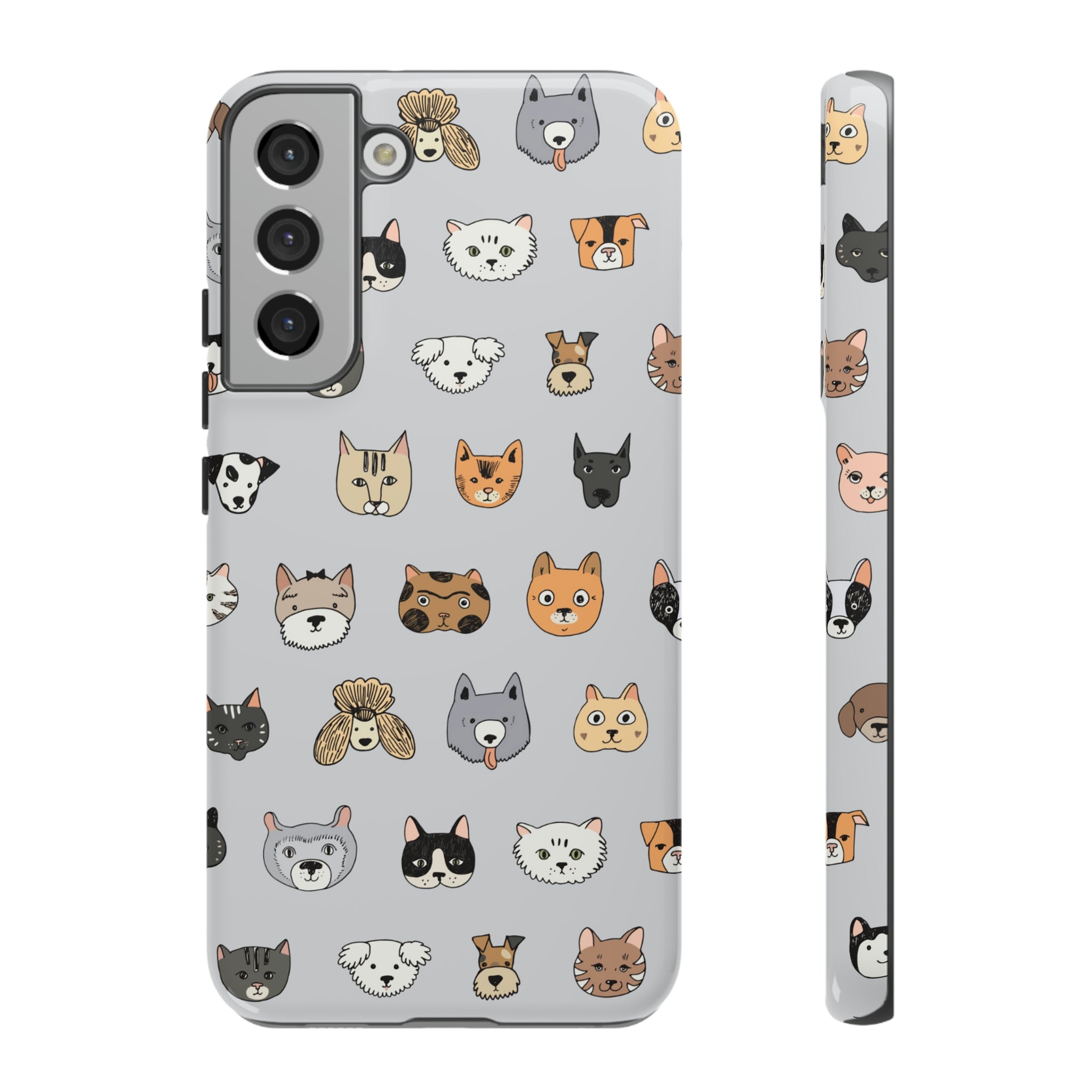 Cats n Dogs Pattern Android Case (Protective) Samsung Galaxy S22 Plus Glossy Phone Case