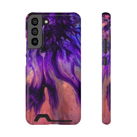 Purple Flow Ink Art Android Case (Card) Samsung Galaxy S22 Plus Glossy With gift packaging Phone Case