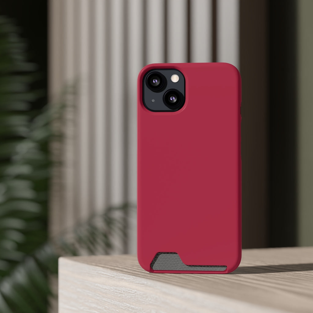 Bright Maroon iPhone Case (Card) Phone Case