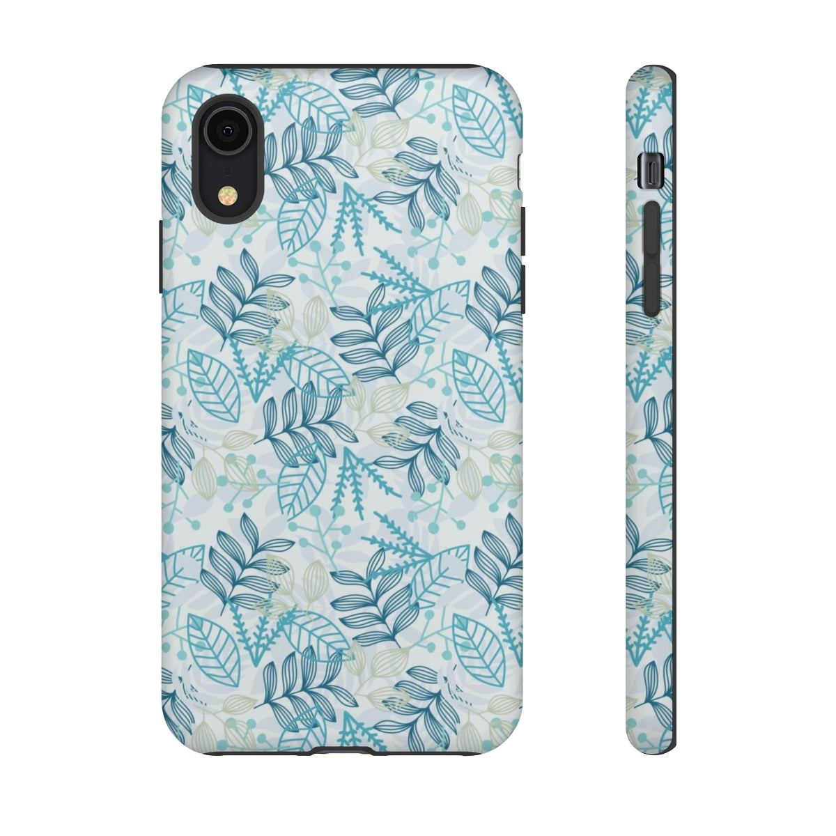 Blue leaf iPhone Case (Protective) iPhone XR Matte Phone Case