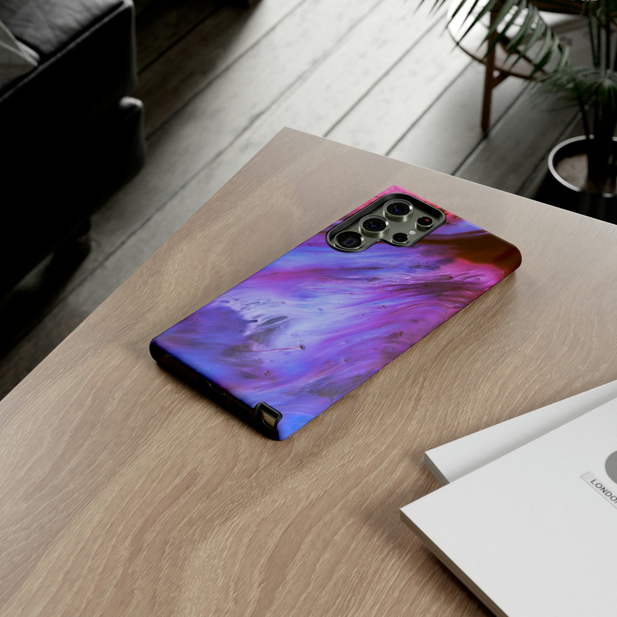 Purple Cosmos Ink Art Android Case (Protective) Phone Case