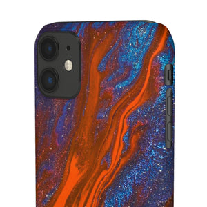 Orange Spikes Ink Art iPhone Case (Slim) Phone Case