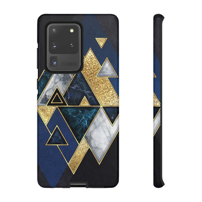 Dark Blue Geometric Android Case (Protective) Samsung Galaxy S20 Ultra Glossy Phone Case