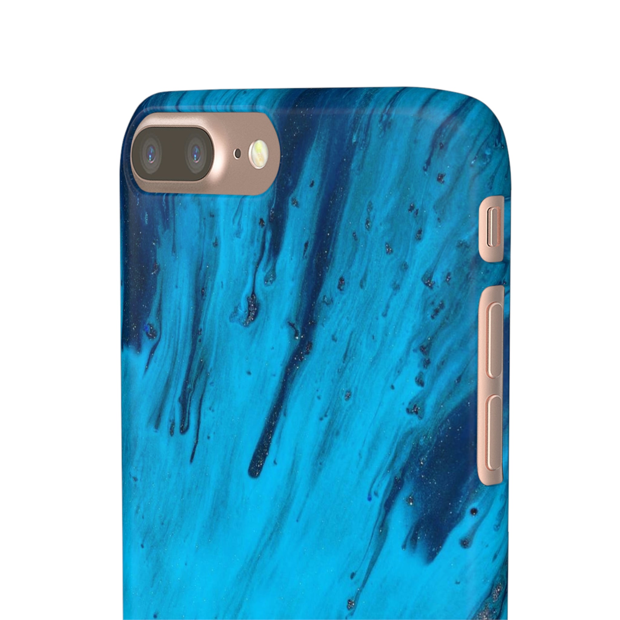 Light Blue Ink Art iPhone Case (Slim) Phone Case