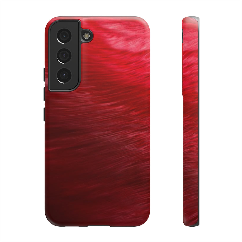 Red Feather Ink Art Android Case (Protective) Samsung Galaxy S22 Matte Phone Case