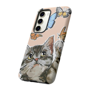 Cute Cat Butterflies Android Case (Protective) Phone Case