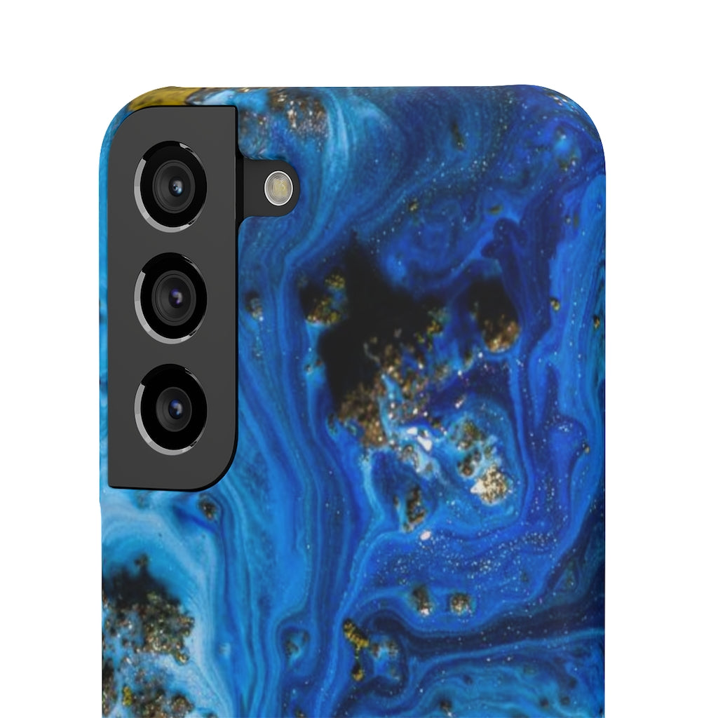 Blue Ice Melt Ink Art Android Case (Slim) Phone Case