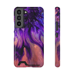 Purple Flow Ink Art Android Case (Card) Samsung Galaxy S22 Glossy With gift packaging Phone Case