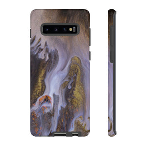 Purple Gold Ink Art Android Case (Protective) Samsung Galaxy S10 Plus Matte Phone Case