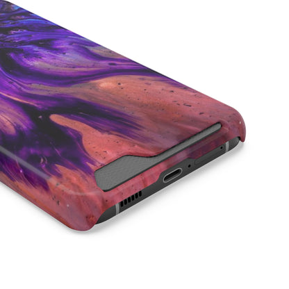 Purple Flow Ink Art Android Case (Card) Phone Case