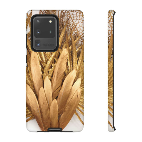 Gold Feather Android Case (Protective) Samsung Galaxy S20 Ultra Matte Phone Case