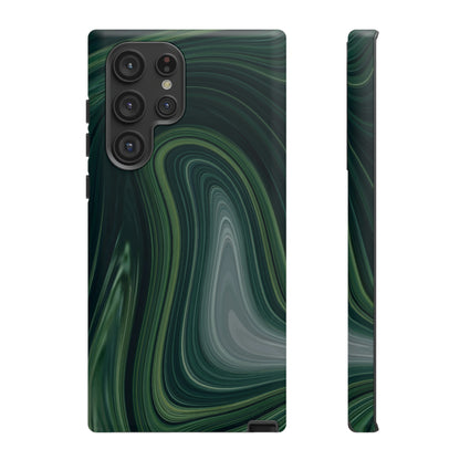 Green Marble Android Case (Protective) Samsung Galaxy S22 Ultra Matte Phone Case