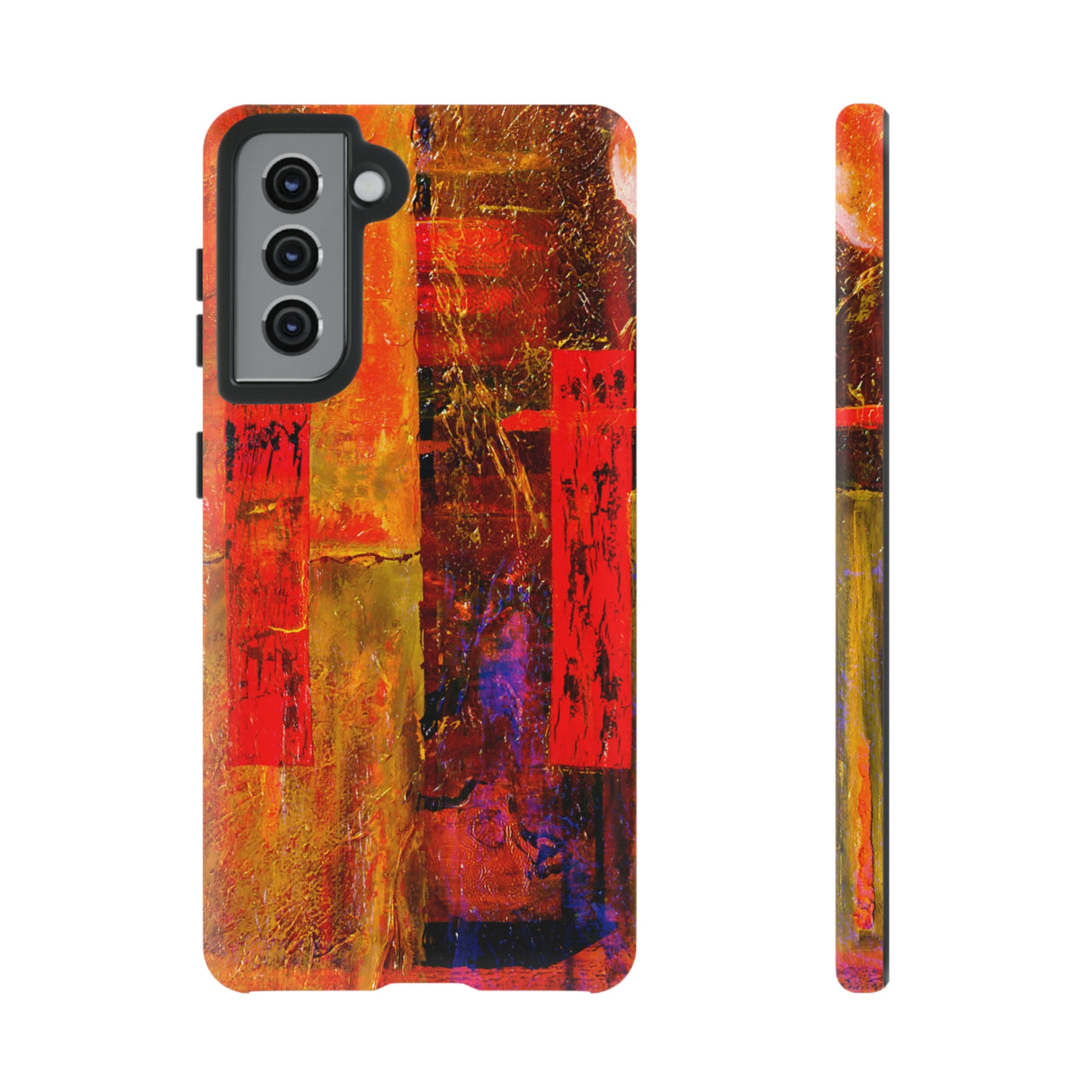 Red Oil Painting Android Case (Protective) Samsung Galaxy S21 Matte Phone Case