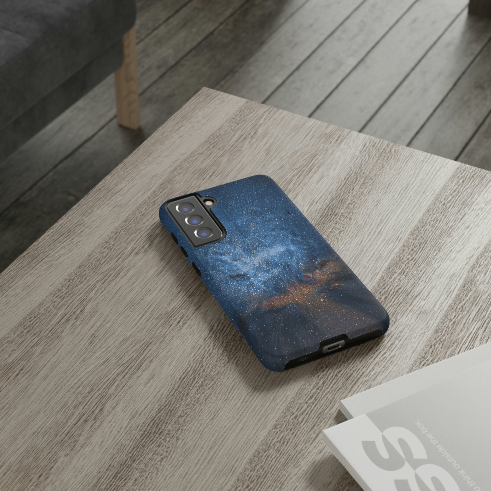 Blue Stardust Ink Art Android Case (Protective) Phone Case