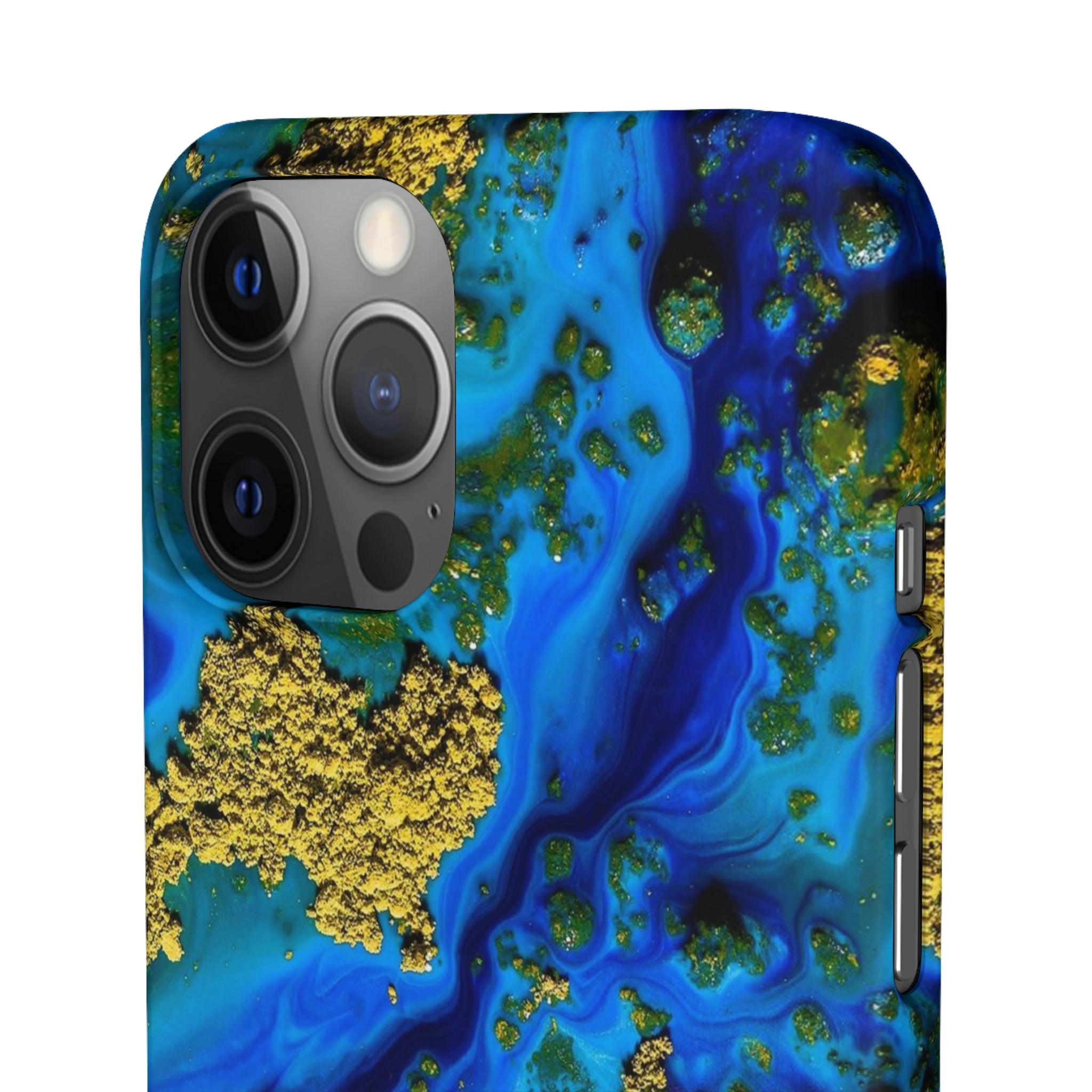 Blue Clear Ocean Ink Art iPhone Case (Slim) Phone Case