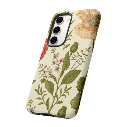 Poppy Red Vintage Flower Samsung Case (Protective) Phone Case