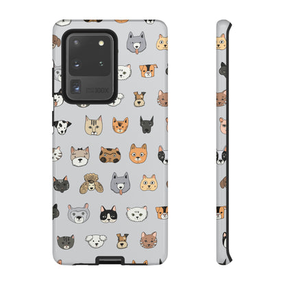 Cats n Dogs Pattern Android Case (Protective) Samsung Galaxy S20 Ultra Glossy Phone Case