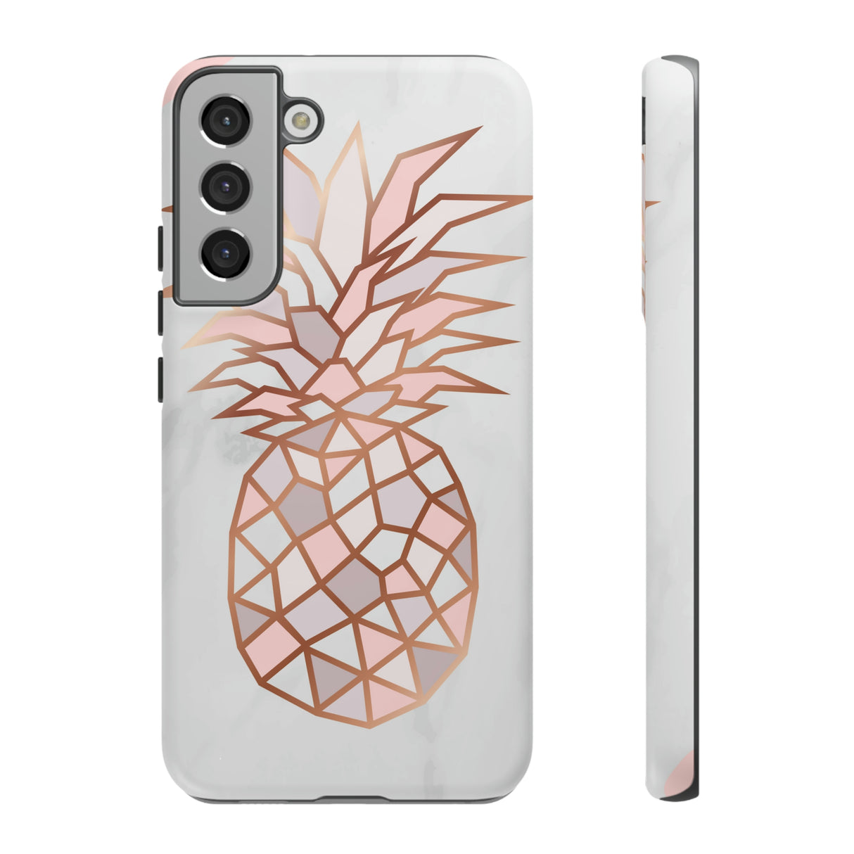 Pineapple Rose Gold Android Case (Protective) Samsung Galaxy S22 Plus Matte Phone Case