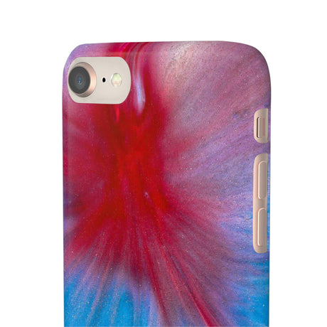 Red Warp Ink Art iPhone Case (Slim) Phone Case