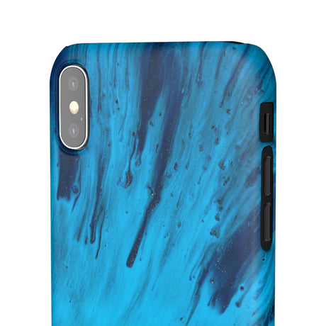 Light Blue Ink Art iPhone Case (Slim) Phone Case