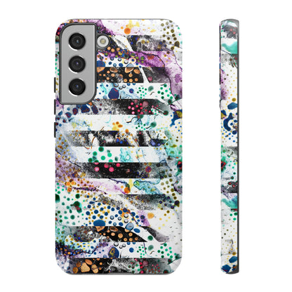 Abstract Green Purple Android Case (Protective) Samsung Galaxy S22 Plus Matte Phone Case