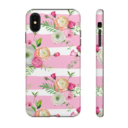 Pink Roses and Ranunculus Flowers iPhone Case (Protective) iPhone XS MAX Glossy Phone Case