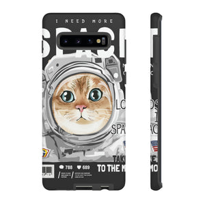 Space Cute Cat Android Case (Protective) Samsung Galaxy S10 Plus Matte Phone Case